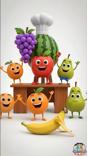 ​केले की बैकबेंचर मस्ती! 😂🍌 | Fruits School Backbenchers | 8K 3D Animation #funny #shorts #shots #ai