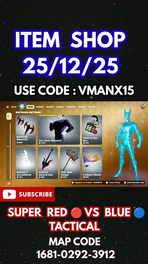 Fortnite’s Item Shop Daily Update (25/12/25)