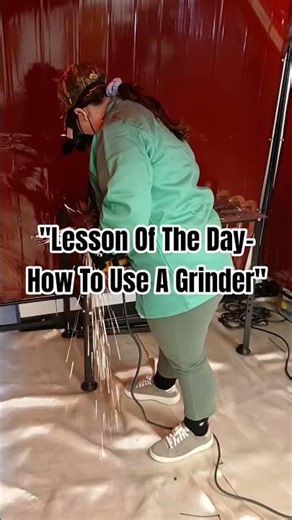 "Lesson Of The Day-How To Use A Grinder" #grinding #ppe #safety #Meta24 #Welding #student #hiphop