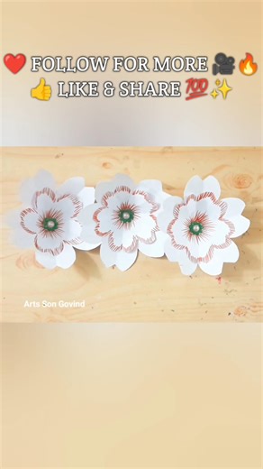 Creative Paper Flower Trick 🌸 | Amazing DIY Paper Craft Idea You’ve Never Seen Before #creativecraft
