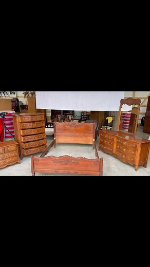 $3,500 • Henredon “Pierre Deux French Country” Queen bedroom set, Solid Cherry Wood Dresser and mirror 68x19x78” tall Tall Chest of Drawers 38x18x57” tall Night stand 28x18x26.5” tall Henredon “Pierre Deux French Country” bedroom set, a high-end collection produced by Henredon in collaboration with Pierre Deux — a French design house known for provincial country style furniture and textiles. We Can deliver locally from Oberlin 44074 for $25 extra. Live further away I’ll quote you a delivery pric
