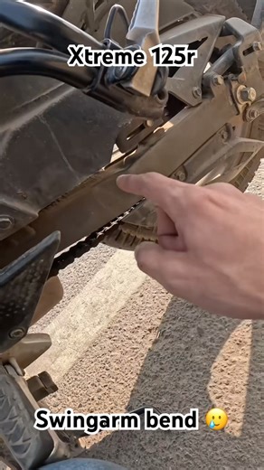 Xtreme 125r Swingarm bend🥲 #xtreme125r #viral #shortsviral #motovlog