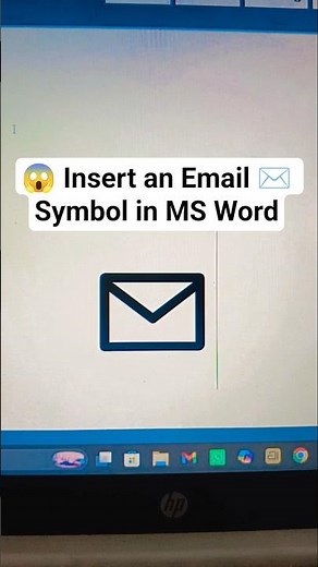 😱 Insert an Email ✉️ Symbol in MS Word #msword