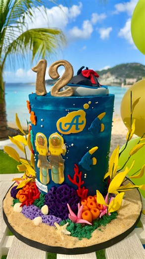 Underwater Fun & Adventure on Instagram: "✨ 12 years of Aquafari ✨ Celebrating this milestone with a cake as special as the journey. Cheers to many more years 🌊🎂 #aquafari #curacao #aquafaricuracao #bokasami #underwateradventure #thingstodoincuracao #anniversary #celebration"