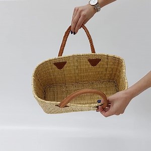 Natural Straw Handbag / Straw Bag / Straw Tote Bag / Market Basket / Beach Tote Bag / Bohemian Bag / Summer Bag / Straw Beach Bag / Gift Bag - Etsy