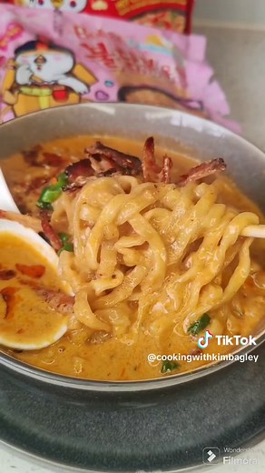 Creamy Buldak Carbonara Recipe with Bacon | Cooking with Kim Bagley