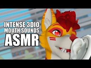 [Furry ASMR] Intense, binaural and tingly mouth sounds (3DIO) 👀