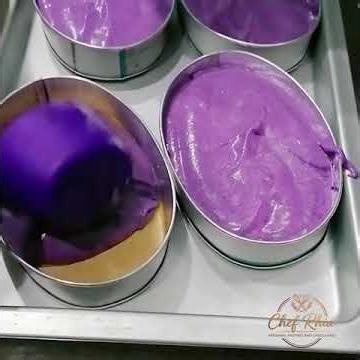 Making of Ube cake