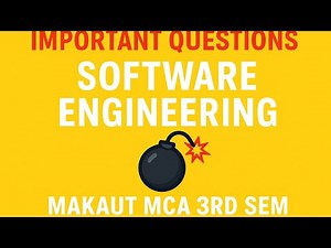 Important Questions of Software Engineering | MAKAUT MCA 3rd Sem | #makaut #mca3rd