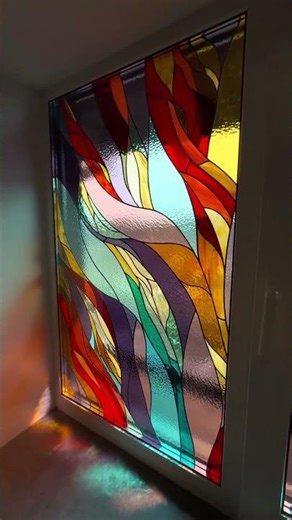 Stained Glass Panel for Your Window 🪟 #stainedglass #glassart