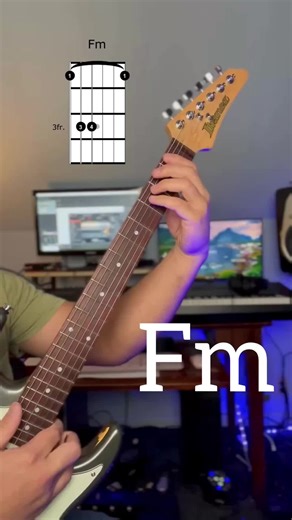 Fm-chord in various position #guitar #beginnerguitar #music #guitarlesson