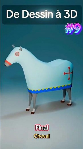 Cheval : De dessin à 3D Pt 9