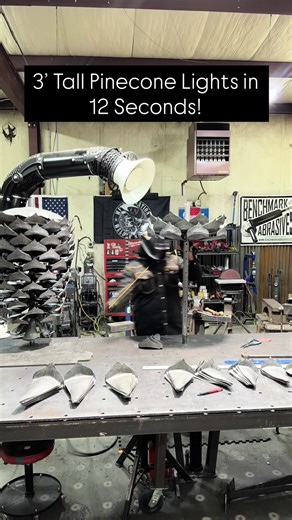 Pinecone Lights: Custom Metal Sculpture in 12 Seconds