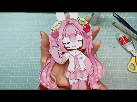 Movable Paper Figure Hatsune Miku Material Pack Tutorial | DIY | Draw so easy Anime