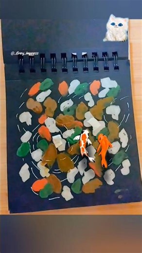 koi fish pond 🐠🐟 #koifish #fish #acrylicpainting #painting #art #artist #shortsart #shorts #trending