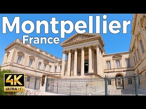 Montpellier, France Walking Tour (4k Ultra HD 60fps) – With Captions