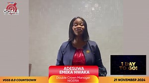 EDMARK Virtual Goals Setting Seminar (VGSS 8.0) 21 November 2024 | 1:00PM (GMT 1) Just 1 day left! The excitement is building as we're just one day away from VGSS 8.0! Get ready for a power-packed countdown with the incredible DCM Adesuwa Emeka Nwaka. TOMORROW, we'll embark on a journey of knowledge and transformation that you won't want to miss. See you there, champions! #EDMARKVGSS #GoalsSetting #ElevateYourSuccess #BusinessOpportunity #FinancialFreedom #EDMARK4Life | Edmarkers (Official)