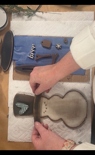 ❄️ Brrr Buddy has a cousin… and y’all, his name is Vinny. He’s wonky, he’s festive, and he’s ready for the North Pole! ⛄️✨ Come meet this cutie in the video! #crafting #Christmas #christmasdecor #crafts | Grace and Tattered Lace