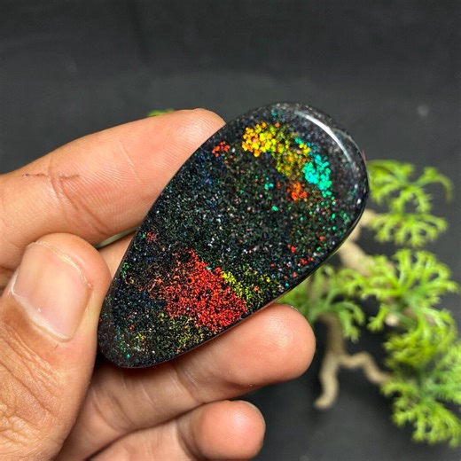 Ópalo australiano matriz flash multicolor 43,00 cts - Etsy España