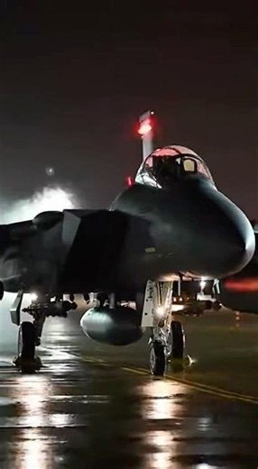 USAF F-15 Night Ops: Pre-Flight Check & Heavy Takeoff #military #fighterjet