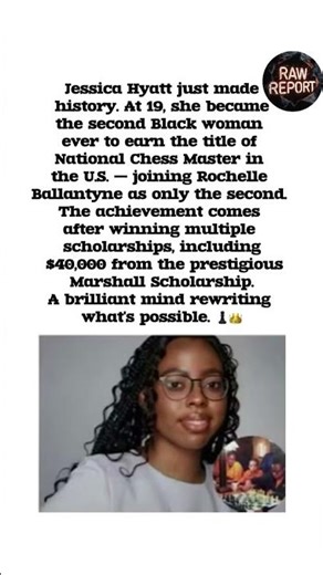 19-Year-Old Makes Chess History ♟️👑 #JessicaHyatt #ChessMaster #TheRawReport
