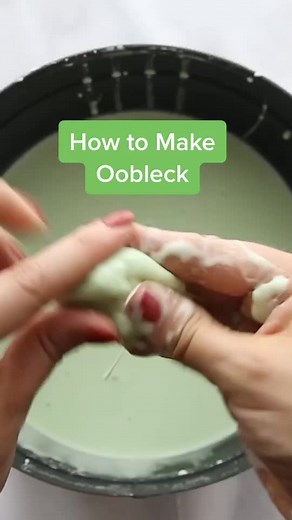 Mix 2 cups of cornstarch with 1 cup of water. Add food coloring to water 💦 🌈 #sensoryplay #oobleck #kidsactivities #kidscrafts #scienceforkids