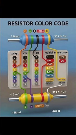 Resistance Colour Code #electricalcomponent #electrician#electricalguru#electricaldiagram#electrical