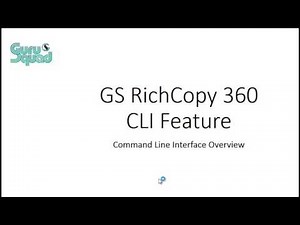 GS RichCopy 360 command line and API