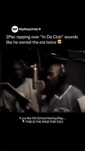 HIP HOP | RAP 🔥 on Instagram: "2Pac rapping over “In Da Club” sounds like he owned the era twice 🤯 Follow the Page for Daily HipHop Content ❗ @hiphop__unity 🔥🔥🔥 _____________ #2pac"