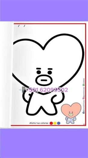 Are you an ARMY of #BTS and #BT21? 😍 This coloring book will make you 🥰 😍! 👉🏽 If you like it 💜, g...