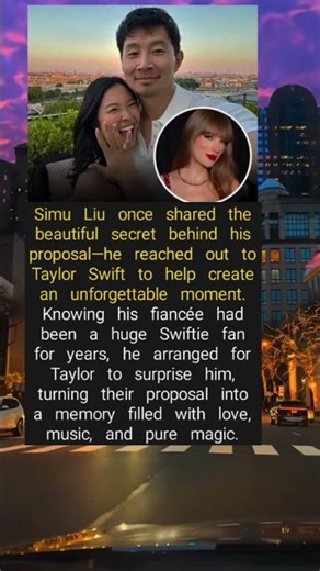 Simu Liu's Sweet Proposal with a Surprise from Taylor Swift 💍✨