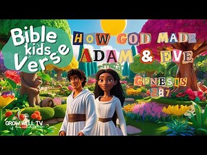 Genesis 2:7 Memory Verse |How God Made Adam & Eve |Kids Bible Verse Bible Stories| Grow Well Kids TV