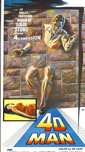 4D Man, Robert Lansing & Lee Meriwether Sci‑Fi Thriller, 1959 #shorts #vintage #poster