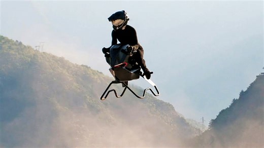 Moto voadora que atinge 200 km/h — Conheça a Volonaut Airbike