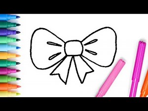 Pink Cute a Bow Easy Drawing | Pink Bow drawing