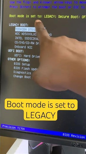 How to set ‘boot mode set LEGACY’ boot device not found. #tech #windows11 #shorts