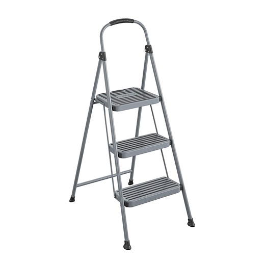 Cosco 3 Step Steel Step Stool, ANSI Type I, Gray/Black - Samsclub.com