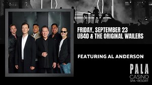 Enjoy music under the stars with us in our Starlight Theater, for an amazing outdoor concert line up featuring Kool and the Gang 9/9, The Marshall Tucker Band 9/10, Martina Mcbride 9/11, Prince Again (Tribute to Prince) 9/17, Rodrigo y Gabriela 9/18, plus UB40 and The Original Wailers 9/23. Get your tickets now! | Pala Casino Spa Resort