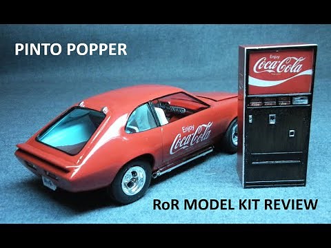Popper Pinto Custom Coca Cola ‘77 Ford Pinto 1:25 Scale AMT #1166 -Model Kit Build & Review