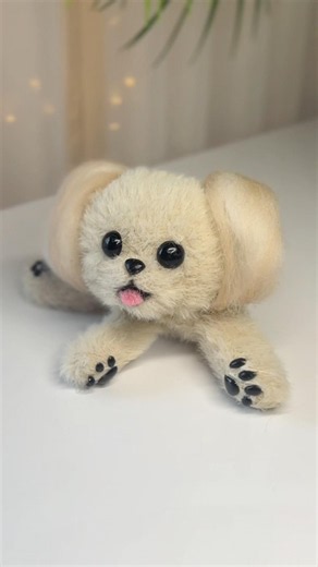 🐶💕 Cute Dog from Glove🤗No-Sew Puppy 🧤#diy #babyanimals