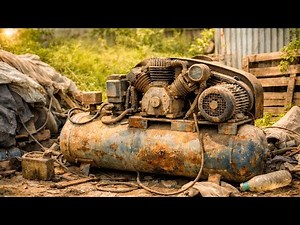Full Restoration of a Forgotten Air Compressor
