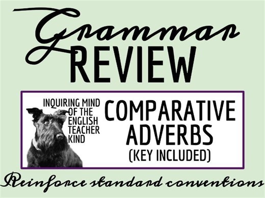 Grammar Worksheet on Comparative and Superlative Adverbs with Answer Key