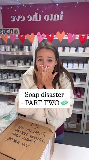 Into The Eve on Instagram: "Soap disaster - part two! 🧼 July is THE kindest supplier we have. If you’re looking for a good quality soap mold, take a look at the ones she makes! This post isn’t paid or affiliated, I just genuinely LOVE her and her business! I’ve been using her huge slab molds for years now, and they’ve lasted so long with years left of life in them!! Please take a look at July’s page and support her business 🩷"