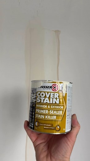 4.8K views · 20 reactions | Zinsser Cover Stain® is a stain killing primer that sticks to all surfaces without sanding - ideal for both interior and exterior projects. Tintable to most pastel, mid-tone and deep-tone shades, dries quickly and has great hiding power. Stains of all kinds, including water, are permanently sealed so topcoats are blemish free. Find out more via zinsseruk.com | Zinsser UK | Facebook