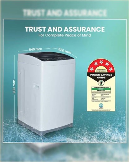 Haier 6 kg 5 Star Oceanus Wave Drum Washing Machine Fully Automatic Top Load (HWM60-AE, Moonlight...