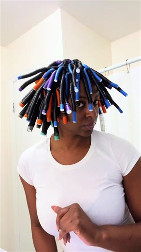 When the flexi rod set EATS DOWN! Somebody has to see this. 🤏🏾😂 #FlexiRodSet #naturalhairstyles