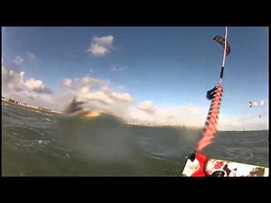 Kitesurfing learning how to jump lesson with Lewis Crathern