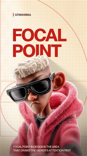 Graphic Designer - Gautam on Instagram: "Focal Point is design is the area that draws the viewer's attention first. Asan bhasha me jispe sabse jyada or pehle dhayan jaye. #graphicdesign #designtip"