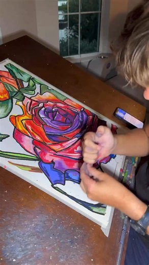 See those roses? They’re the stars of Viktor’s latest piece! 🌹#rose #roses | Vichy’s art