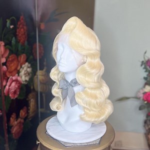 Golden Blonde Vintage Wig: Bombshell Hollywood Waves - Etsy
